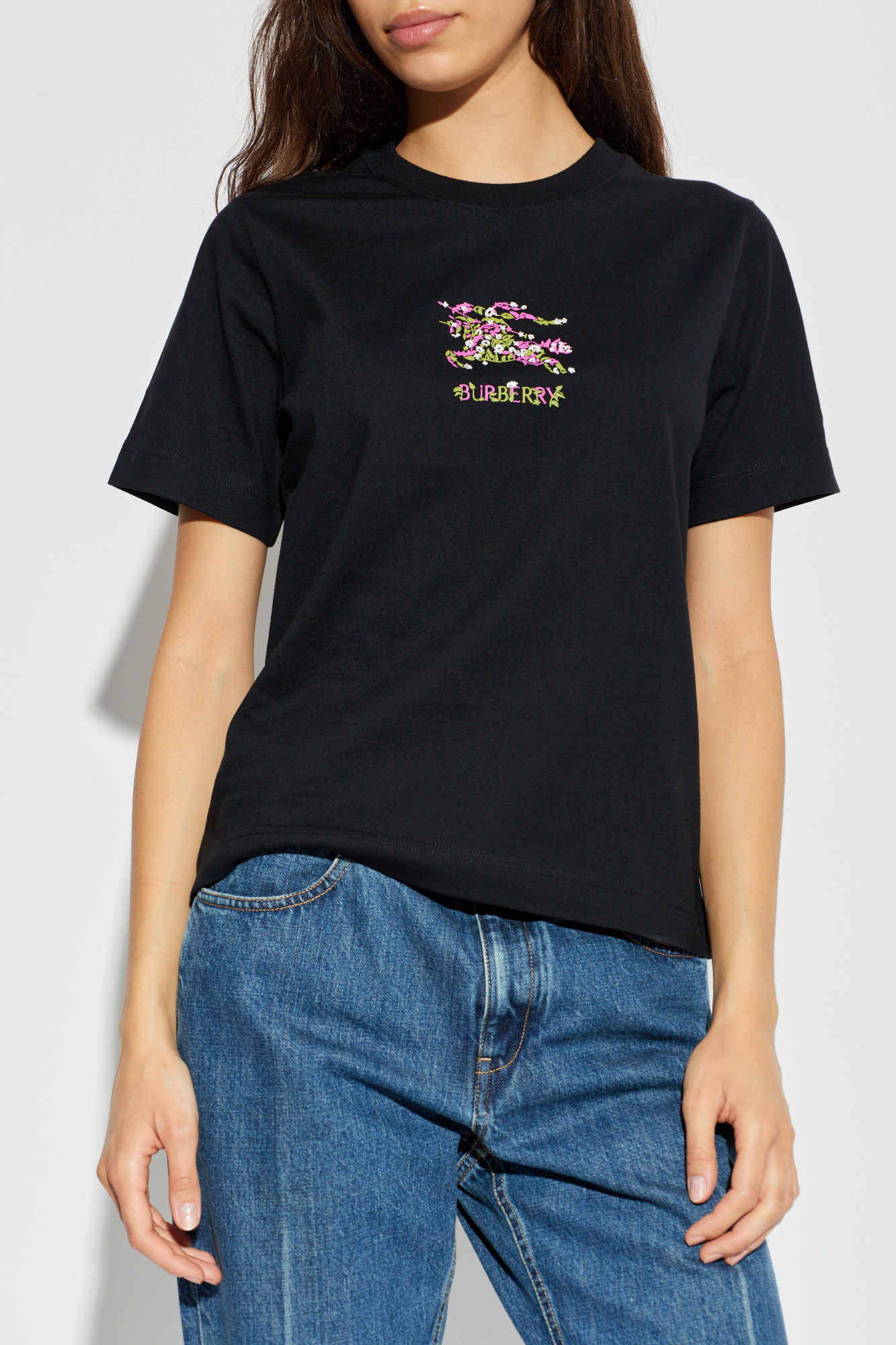 Black T-shirt with print Burberry - Vitkac GB